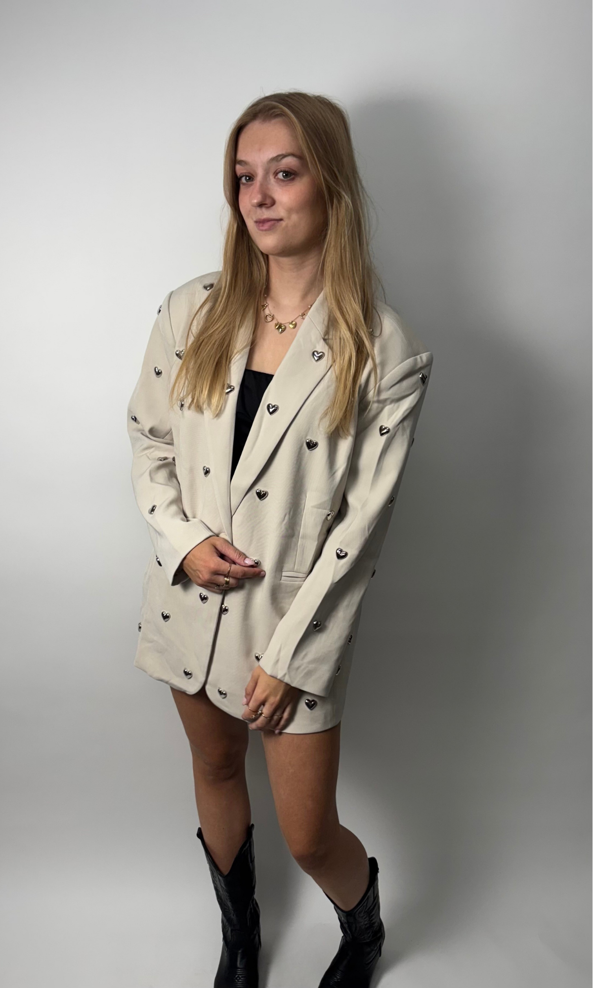 Lots of Hearts Blazer beige