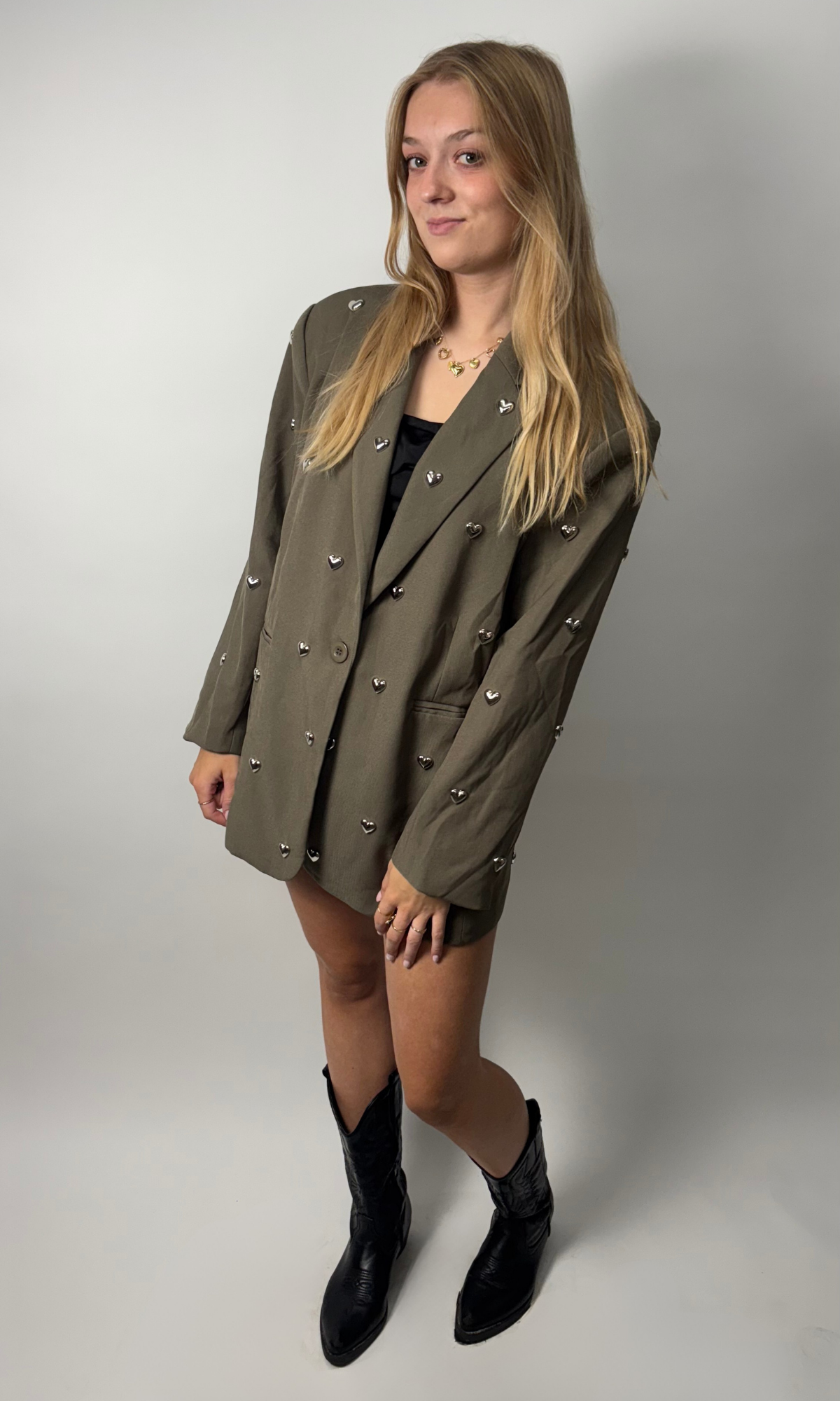 Lots of Hearts Blazer taupe
