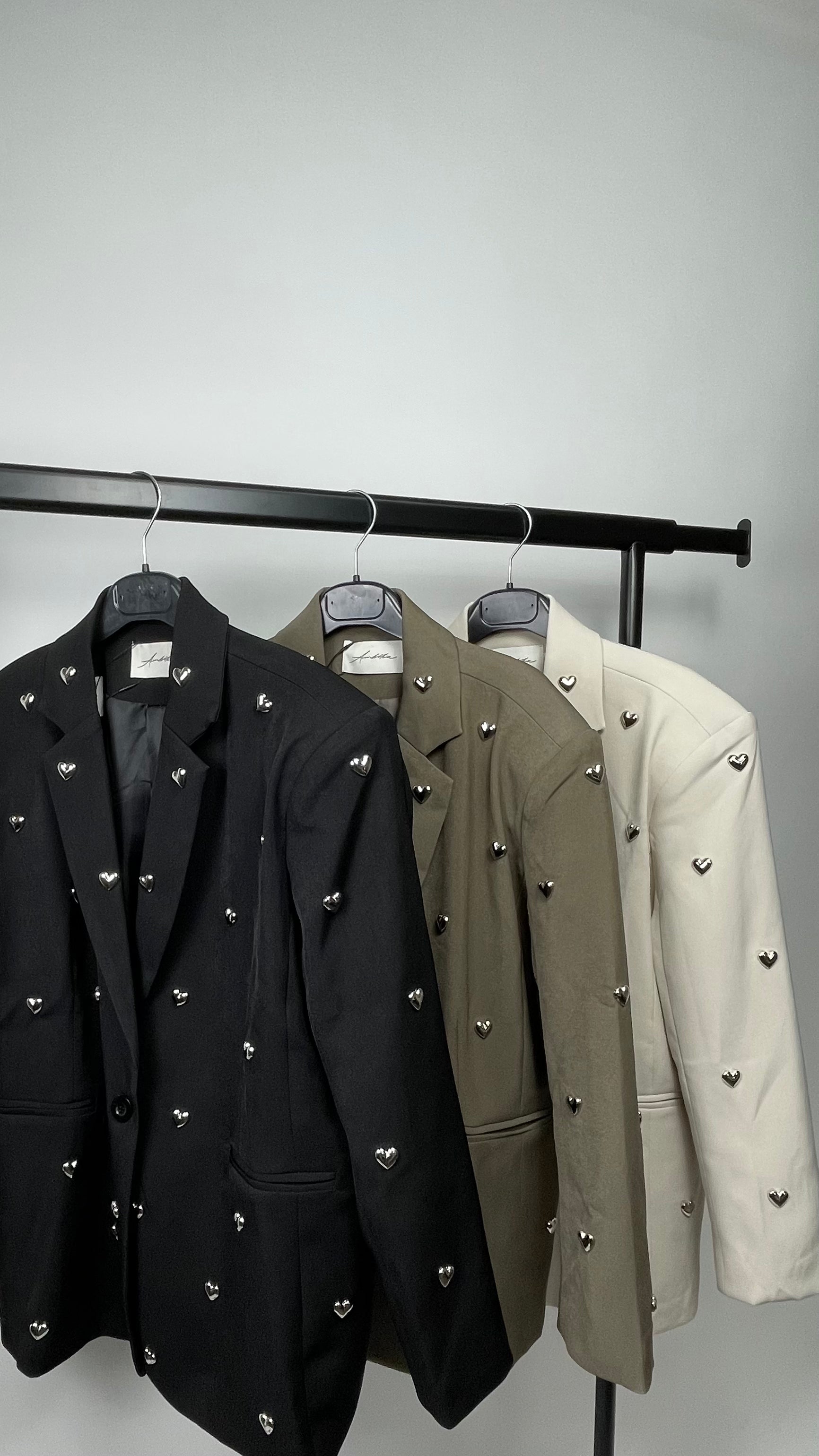 Lots of Hearts blazer zwart