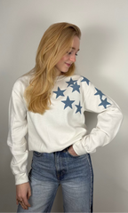 Novie star sweater medium denim