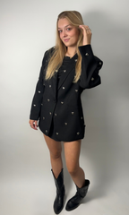 Blazer hartjes zwart