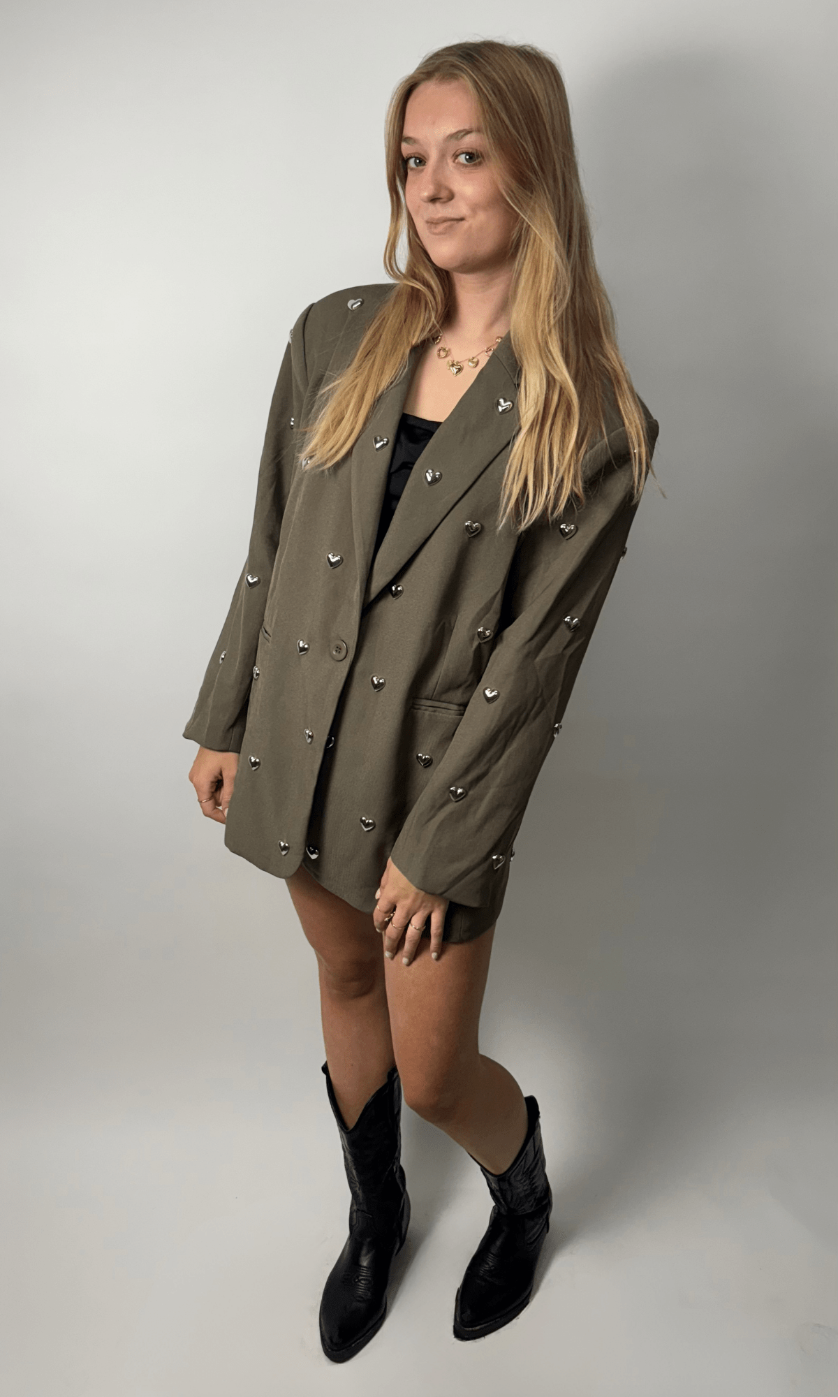 Lots of Hearts Blazer taupe - Label Novie