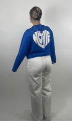 Novie Longsleeve Heart blauw - Label Novie