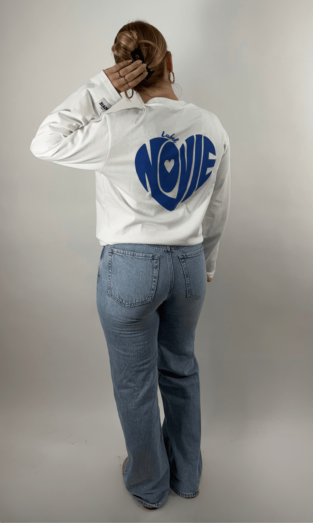 Novie Longsleeve Heart wit - Label Novie